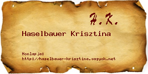 Haselbauer Krisztina névjegykártya