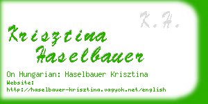 krisztina haselbauer business card